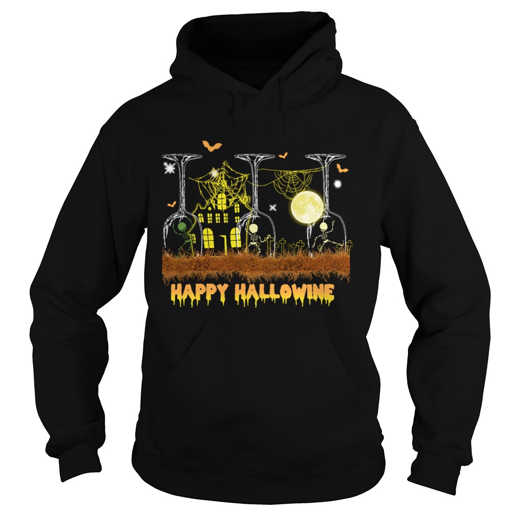 Happy Hallowine Glass Wine TShirt Happy Hallowine Glass Wine TShirt