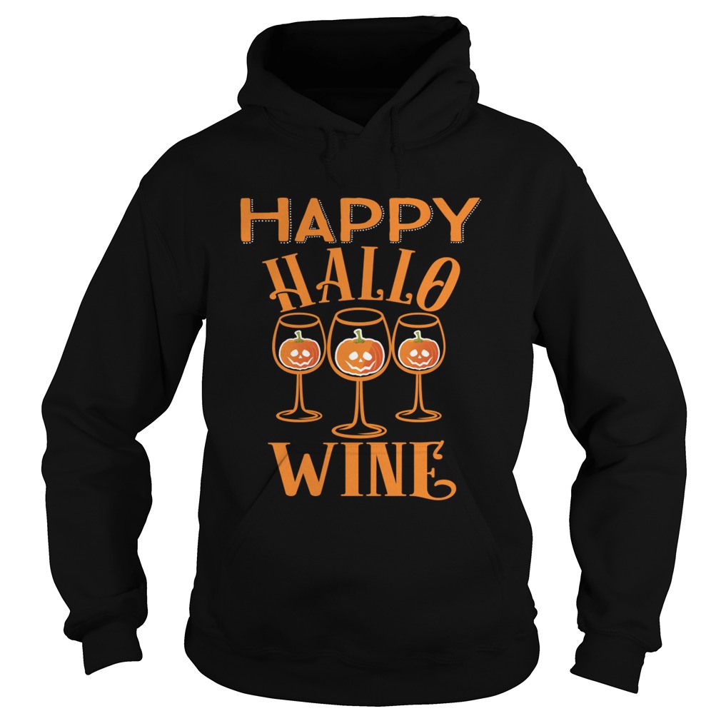 Happy Hallowine Halloween Wine Glasses Drinking TShirt Happy Hallowine Halloween Wine Glasses Drinking TShirt