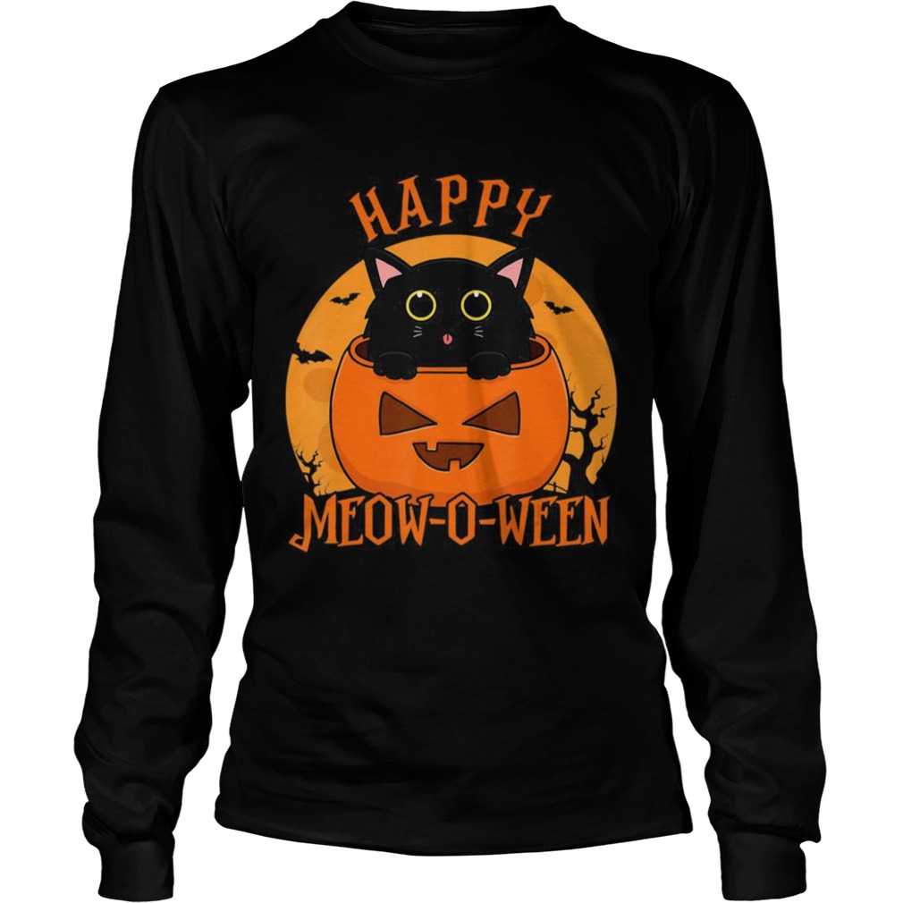 Happy Meow O Ween Blood Moon Halloween shirt Happy Meow O Ween Blood Moon Halloween shirt