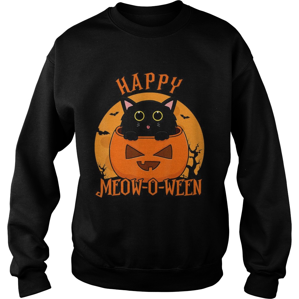 Happy Meow O Ween Blood Moon Halloween shirt Happy Meow O Ween Blood Moon Halloween shirt