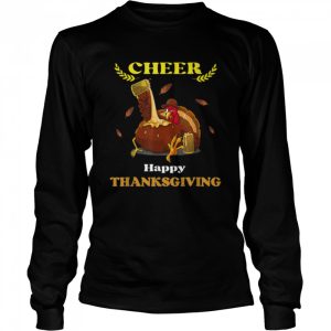 Happy Thanksgiving Funny Turkey Beer Cheer T Shirt B0BHJ7XC9B 3
