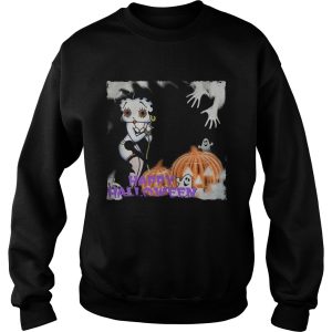 Happy halloween betty boop pumpkin boo shirt