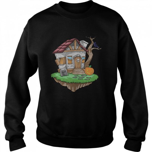 Haunted House On Halloween Crow Spooky Jack o Lantern shirt