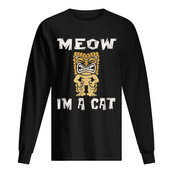 Hawaiian Tiki Luau Party Cat Lover Halloween shirt