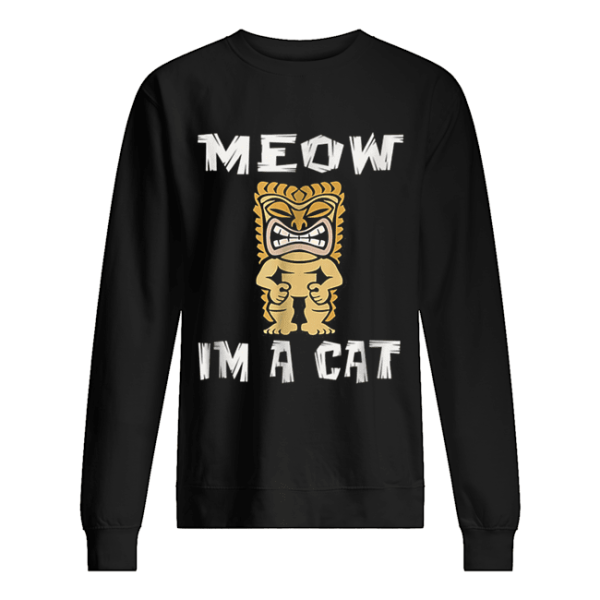 Hawaiian Tiki Luau Party Cat Lover Halloween shirt