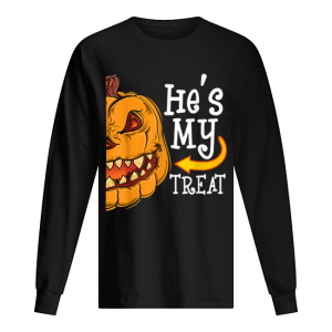 He’s My Trick Funny Halloween women Matching couples. shirt