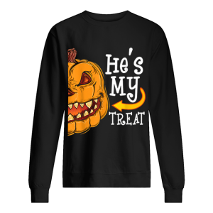 He’s My Trick Funny Halloween women Matching couples. shirt