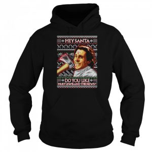Hey Santa Do You Like Huey Lewis and the News American Santa Ugly Xmas Christmas shirt 5