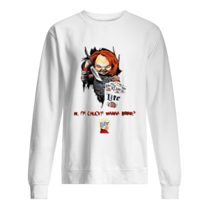 Hi I’m Chucky Wanna Drink Miller Lite Halloween shirt