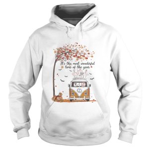 Hippie Car Flamingoes Its The Most Wonderful Time Of The Year Halloween Autumn shirt