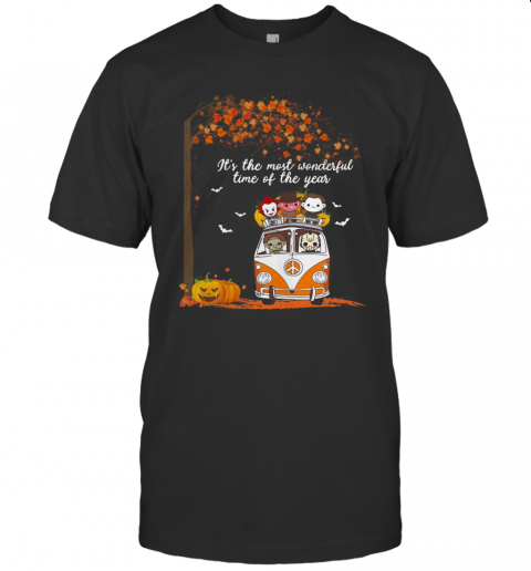 Hippie Car Horror Characters Chibi It'S The Most Wonderful Time Of The Year Halloween T-Shirt Hippie Car Horror Characters Chibi It'S The Most Wonderful Time Of The Year Halloween T-Shirt
