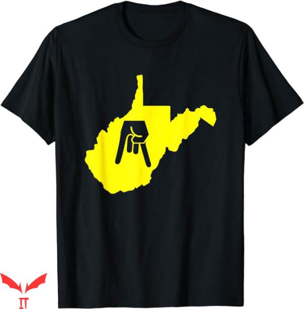 Horns Down T-Shirt West Virginia With State T-Shirt Trending