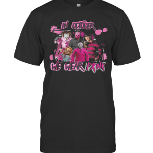 Horror Breast Cancer In October We Wear Pink T-Shirt