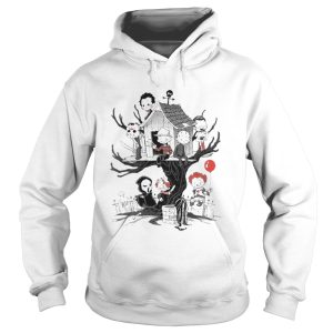 Horror Character Theme Park Tree Halloween shirt