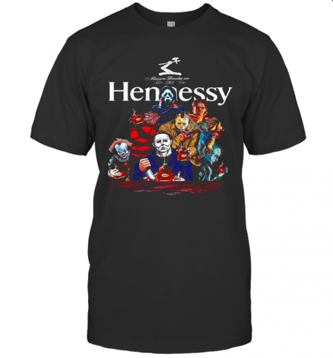Horror Characters Hennessy Party Happy Halloween T-Shirt Horror Characters Hennessy Party Happy Halloween T-Shirt
