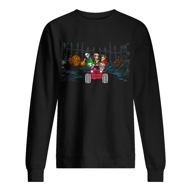 Horror Halloween driving Jeep shirt Horror Halloween driving Jeep shirt