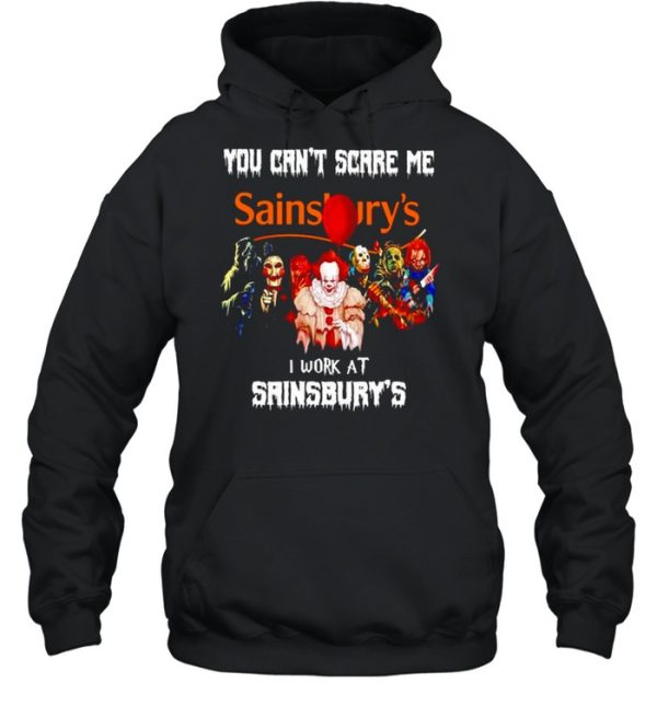 Horror Halloween you can’t scare me I work at Sainsbury’s shirt