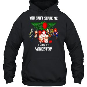 Horror Halloween you can't scare me I work at Wingstop shirt 3
