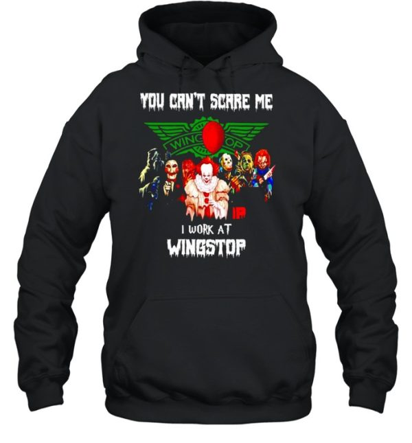 Horror Halloween you can’t scare me I work at Wingstop shirt