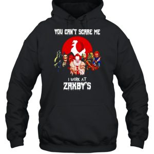 Horror Halloween you can't scare me I work at Zaxby's shirt 3