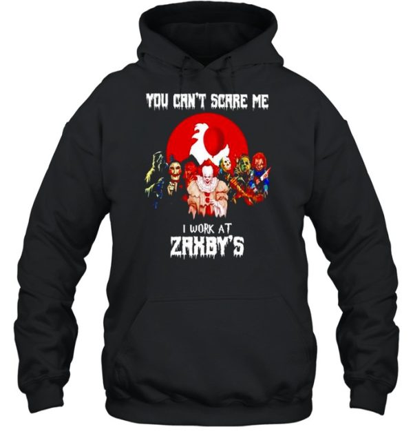 Horror Halloween you can’t scare me I work at Zaxby’s shirt