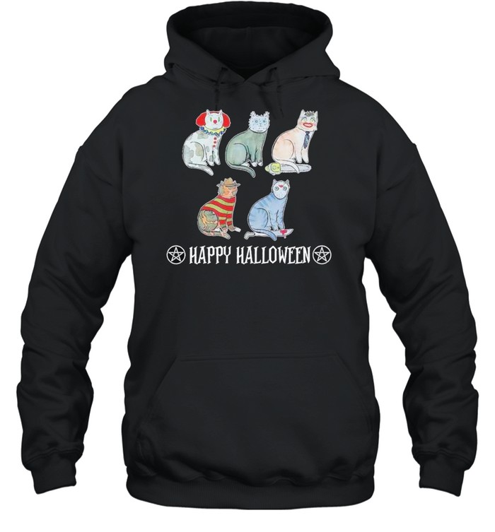 Horror Movie Character Cat Happy Halloween shirt Horror Movie Character Cat Happy Halloween shirt