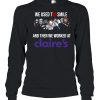 Horror Movies Characters we used to smile and then we worked at Claires shirt