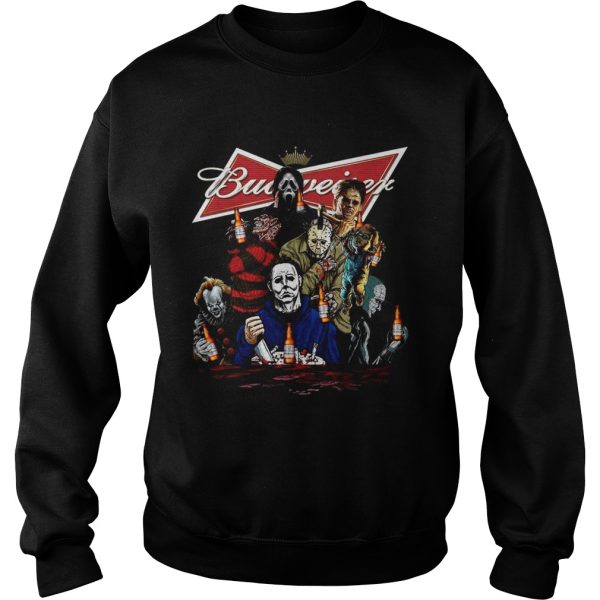 Horror character movie drink Budweiser shirt