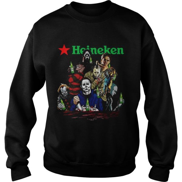 Horror character movie drink Heineken beer shirt
