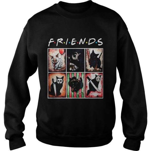 Horror characters cat version Friends shirt