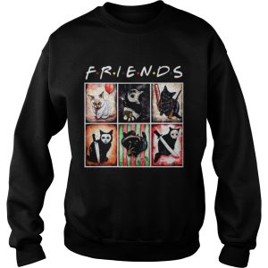 Horror characters cat version Friends shirt 3