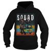 Horror characters on the hippie van squad shirt