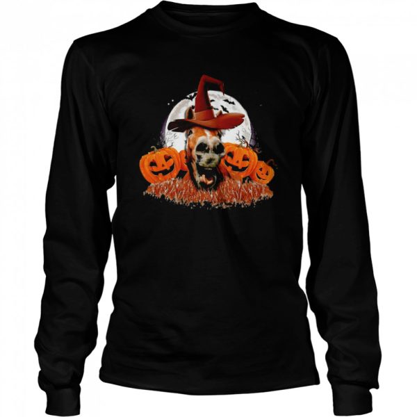 Horse Pumpkin Witch Halloween T-shirt