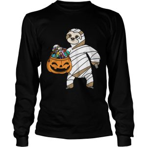 Hot Halloween Pumpkin Sloth Mummy Gift For Kids Boys Girls shirt