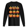 Hot Pumpkin Face Emoticon Halloween Costume for Kids shirt