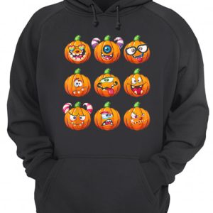 Hot Pumpkin Face Emoticon Halloween Costume for Kids shirt 3