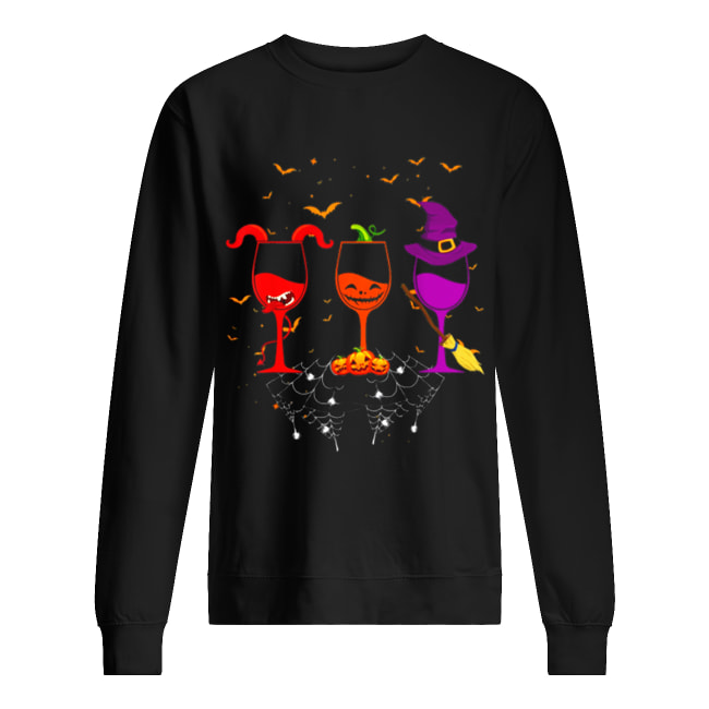 Hot Three Wine Glasses Funny Halloween Gifts shirt Hot Three Wine Glasses Funny Halloween Gifts shirt