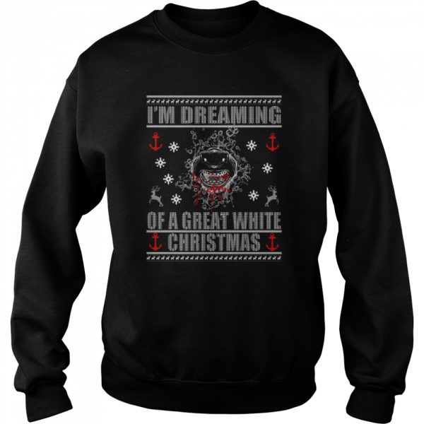 I’m Dreaming Of A Great White Ugly Christmas Scary Shark shirt