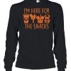 I’m Here For The Snacks Disney Jack Skeleton and Witch Halloween shirt