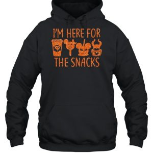 I'm Here For The Snacks Disney Jack Skeleton and Witch Halloween shirt 3