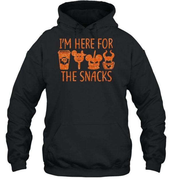 I’m Here For The Snacks Disney Jack Skeleton and Witch Halloween shirt