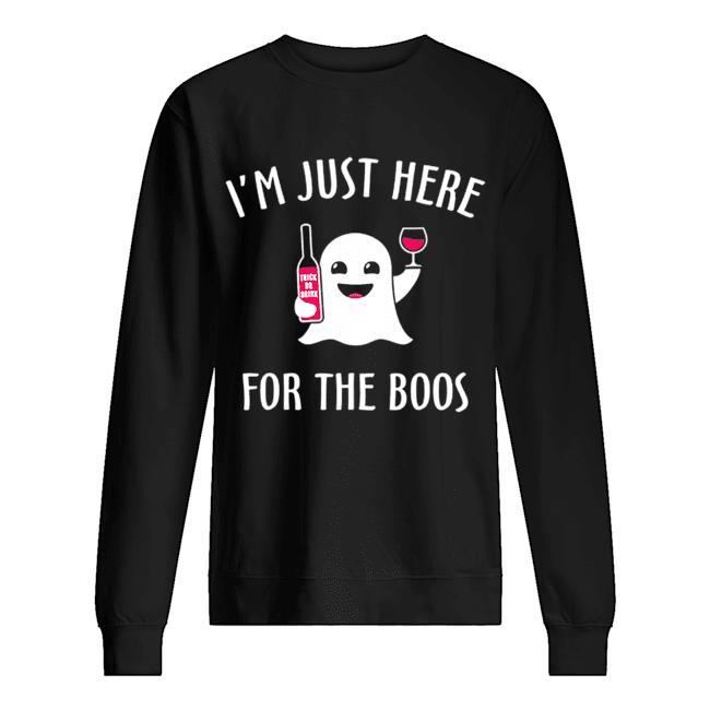 I’m Just Here For The Boos Wine Halloween shirt I’m Just Here For The Boos Wine Halloween shirt