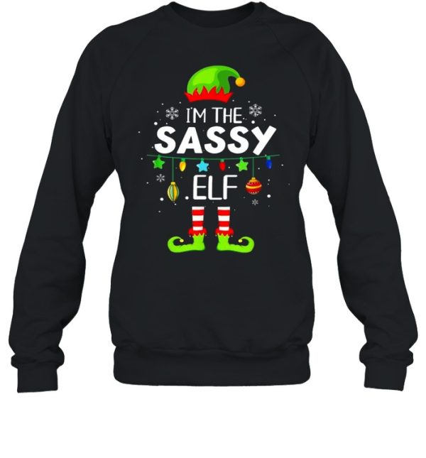 I’m The Sassy Elf Matching Family Christmas Group Pajama 2021 shirt