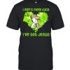 I Don’t Need Luck I’ve Got Jesus Snoopy Heart Patricks Day shirt