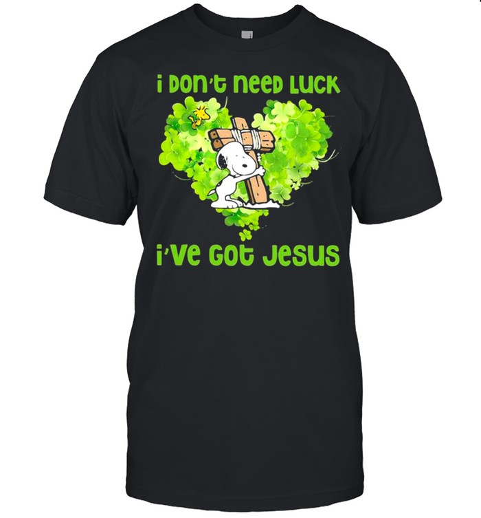 I Don’t Need Luck I’ve Got Jesus Snoopy Heart Patricks Day shirt I Don’t Need Luck I’ve Got Jesus Snoopy Heart Patricks Day shirt