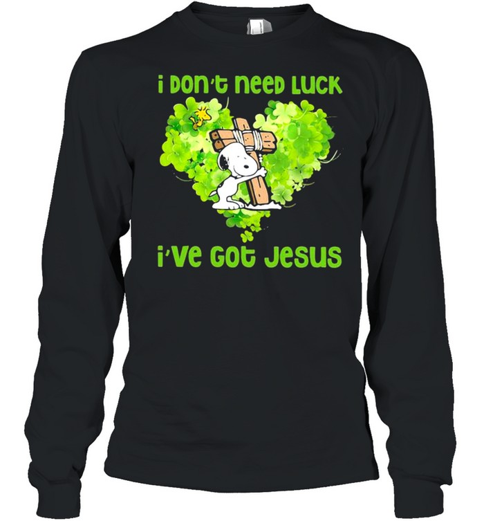 I Don’t Need Luck I’ve Got Jesus Snoopy Heart Patricks Day shirt I Don’t Need Luck I’ve Got Jesus Snoopy Heart Patricks Day shirt