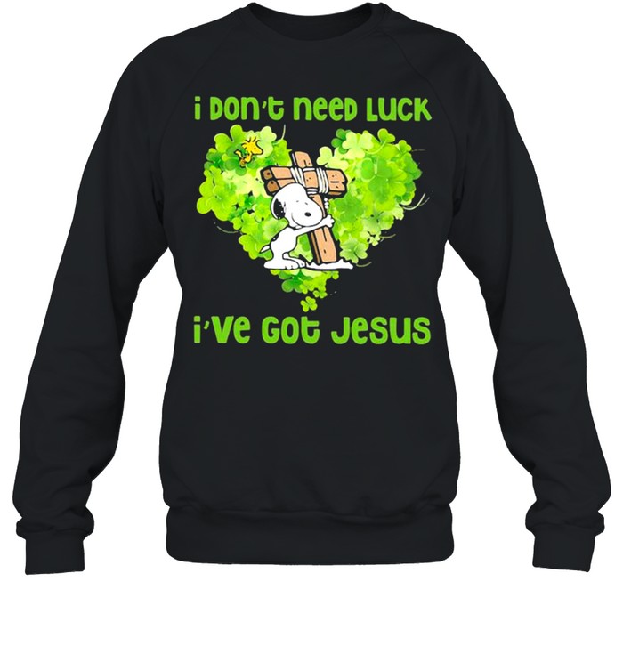 I Don’t Need Luck I’ve Got Jesus Snoopy Heart Patricks Day shirt I Don’t Need Luck I’ve Got Jesus Snoopy Heart Patricks Day shirt
