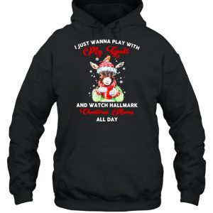 I Just Wanna Play With My Goat And Watch Hallmark Christmas Movies All Day Shirt 5