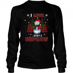 I Love Being A Nephew Snowman Christmas Xmas Shirt 3