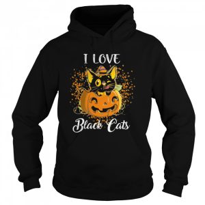 I Love Black Cats Pumpkin Halloween shirt 3